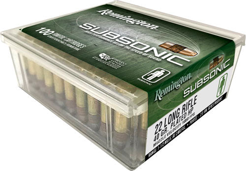 Remington 21137 Subsonic Copper Hollow Point HP 40 Grain .22 Long Rifle