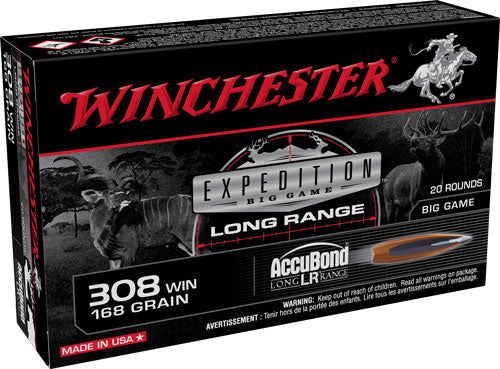 Winchester S308LR Expedition Big Game Nosler AccuBond Long-Range  168 Grain .308 Win / 7.62x51mm