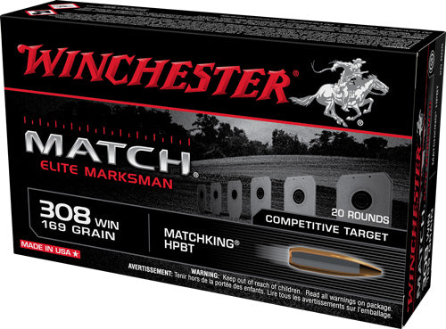 Winchester S308M2 Elite Marksman Sierra MatchKing Boat Tail Hollow Point BTHP 169 Grain .308 Win / 7.62x51mm