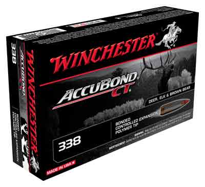 Winchester S338LCT Expedition Big Game AccuBond CT Polymer Tip  300 Grain .338 Lapua Magnum