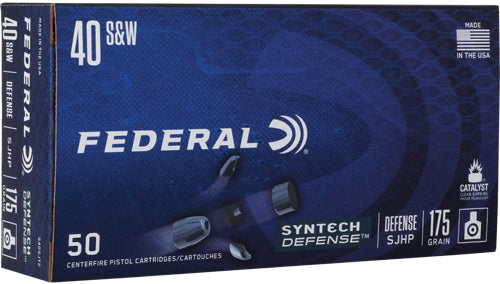 Federal Syntech Defense .40 S&W 175 gr JHP ammo
