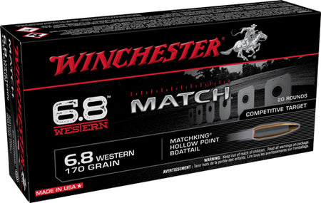 Winchester Match 6.8 Western 170 gr BTHP ammo