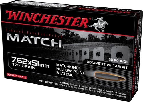Winchester Match .308 Win / 7.62x51mm 175 gr BTHP ammo