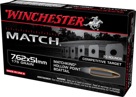 Winchester Match .308 Win / 7.62x51mm 175 gr BTHP ammo