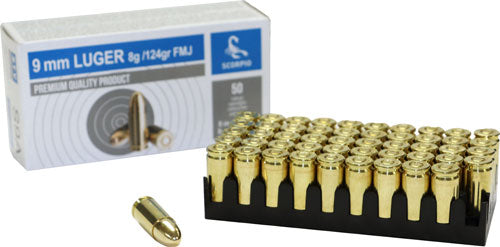 STV S9A Scorpio Full Metal Jacket FMJ 124 Grain 9mm Luger/Parabellum