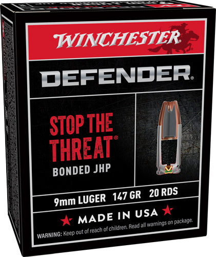 Winchester S9MMPDB1 PDX1 Defender Bonded Jacket Hollow Point  147 Grain 9mm Luger/Parabellum