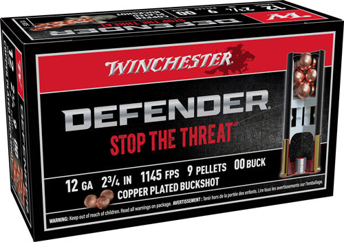 Winchester SB1200PD Defender Copper Plated 12 Gauge 2.75"  00 Buck Shot 1145 fps