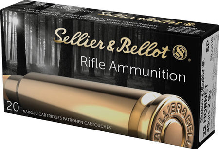 Sellier and Bellot Rifle .22 Hornet 45 gr JSP ammo