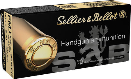 Sellier & Bellot (S&B) SB25A  Full Metal Jacket FMJ 50 Grain .25 ACP