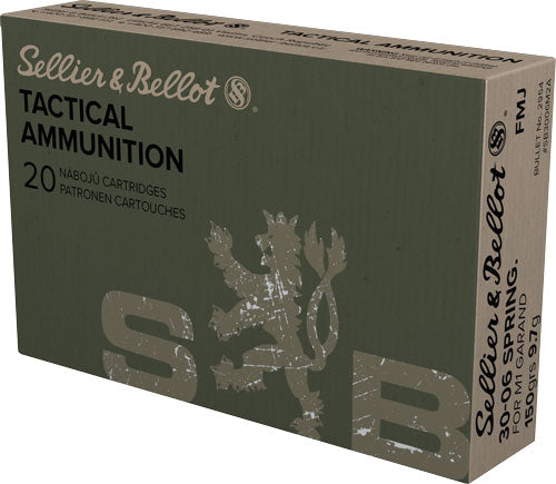 Sellier and Bellot Tactical M1 Garand .30-06 Springfield 150 gr FMJ ammo