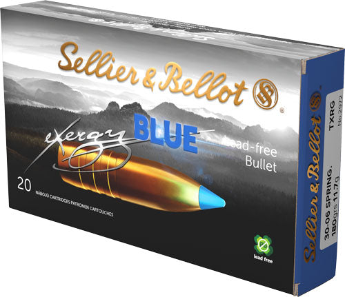 Sellier & Bellot (S&B) SB3006XB eXergy Boat Tail TAC-EX-Blue  180 Grain .30-06 Springfield
