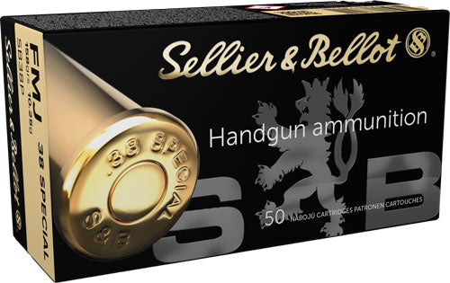 Sellier & Bellot (S&B) SB38P  Full Metal Jacket FMJ 158 Grain .38 Special