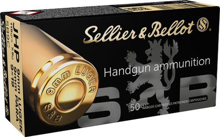 Sellier & Bellot (S&B) SB9C  Jacketed Hollow Point JHP 115 Grain 9mm Luger/Parabellum