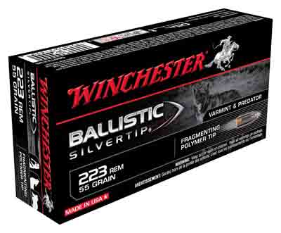 Winchester Ballistic Silvertip .223 Remington 55 gr PolyTip ammo