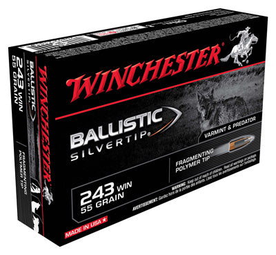 Winchester SBST243 Ballistic Silvertip Fragmenting Polymer Tip  55 Grain .243 Winchester