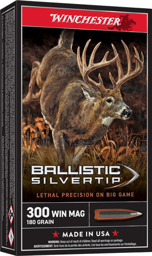 Winchester SBST300 Ballistic Silvertip Rapid Controlled Expansion Polymer Tip  180 Grain .300 Winchester Mag