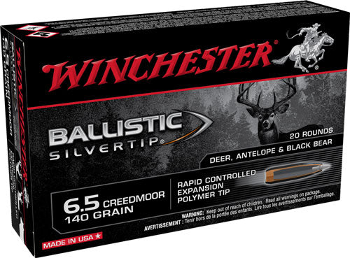 Winchester SBST65CM Ballistic Silvertip Rapid Controlled Expansion Polymer Tip  140 Grain 6.5mm Creedmoor