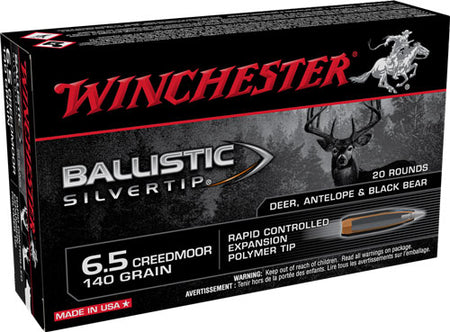 Winchester SBST65CM Ballistic Silvertip Rapid Controlled Expansion Polymer Tip  140 Grain 6.5mm Creedmoor