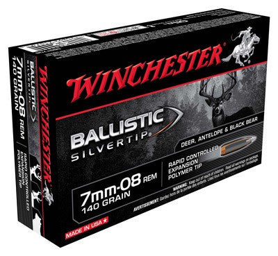 Winchester SBST708 Ballistic Silvertip Rapid Controlled Expansion Polymer Tip  140 Grain 7mm-08 Remington