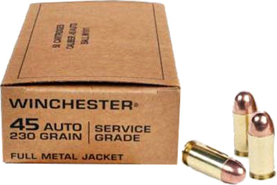 Winchester Service Grade M1911 45 ACP 230 Grain Full Metal Jacket (FMJ)