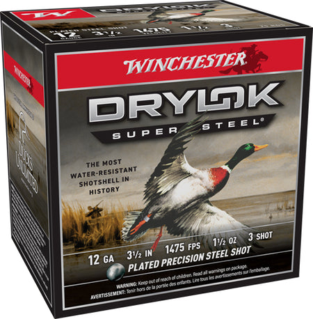 Winchester 12 Gauge SSH12LH3 Drylok Super Steel High Velocity 3.5" 1-1/2oz 3 Shot