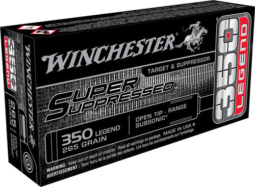 Winchester SUP350 Super Suppressed Open Tip Range  255 Grain .350 Legend