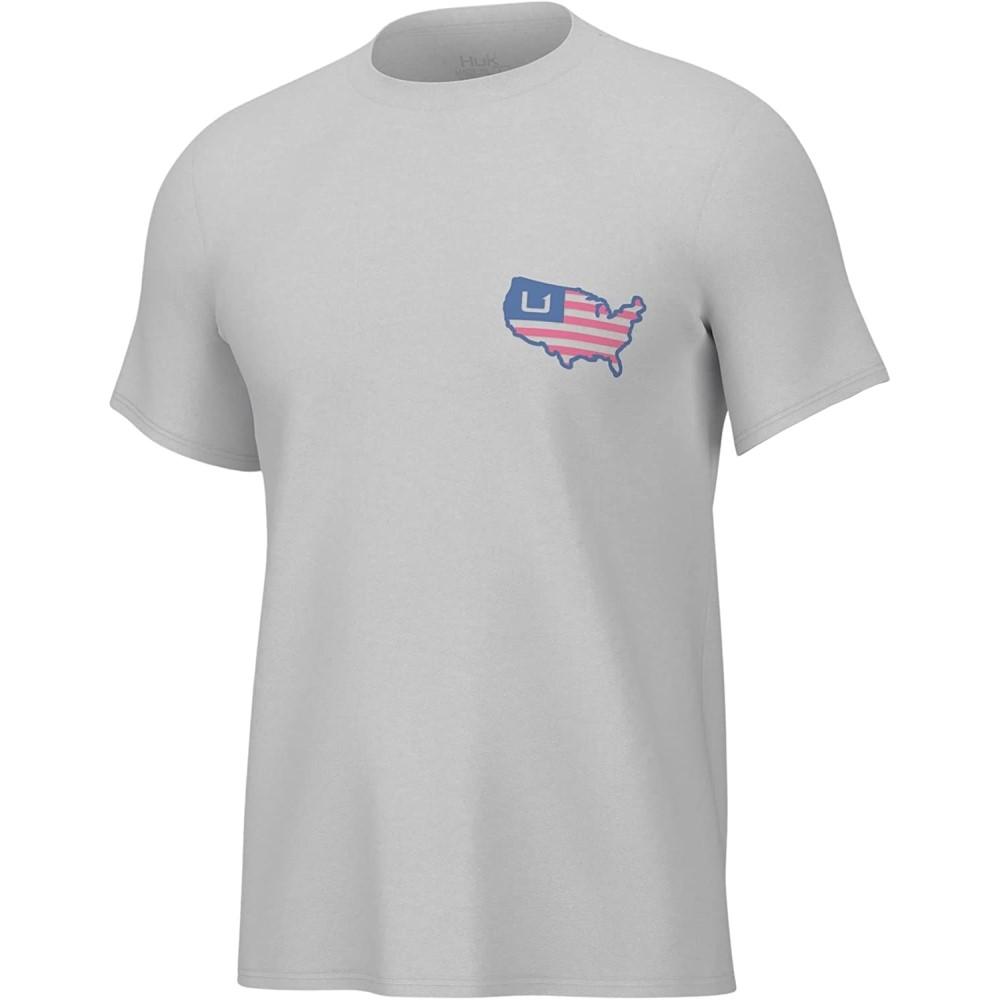Huk American Short Sleeve Tee Shirt White Small