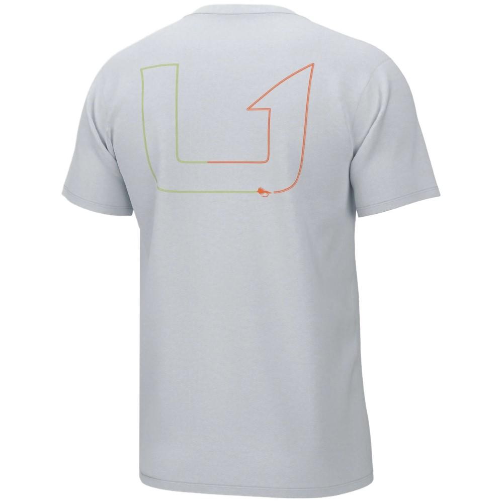 Huk Fly Line Short Sleeve Performance Shirt White Small