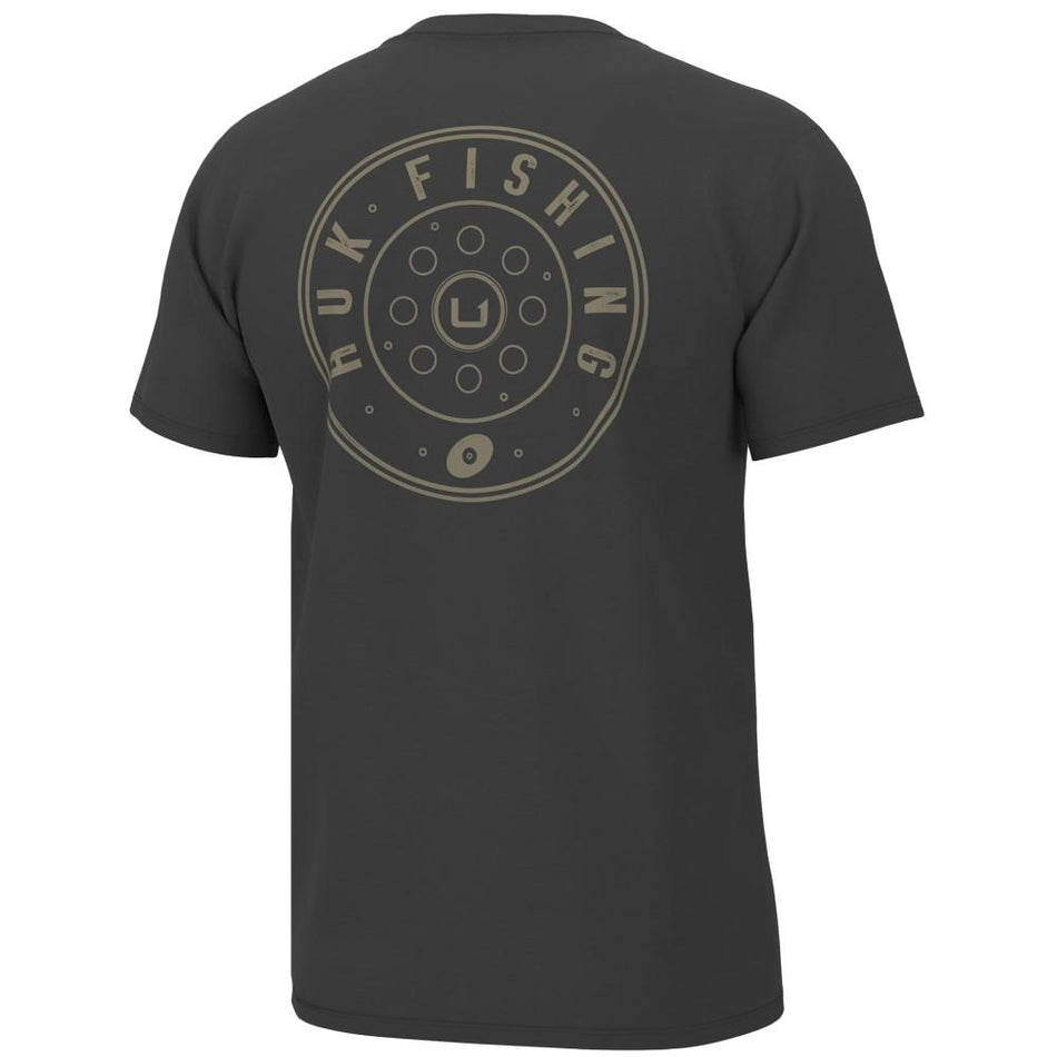 Huk Reel On Short Sleeve Performance Shirt Volcanic Ash Small