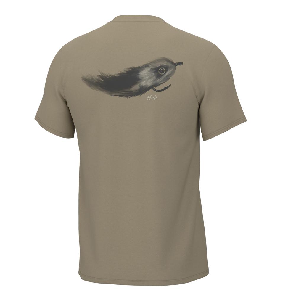 Huk Streamer Fly Short Sleeve Shirt Overland Trek Large