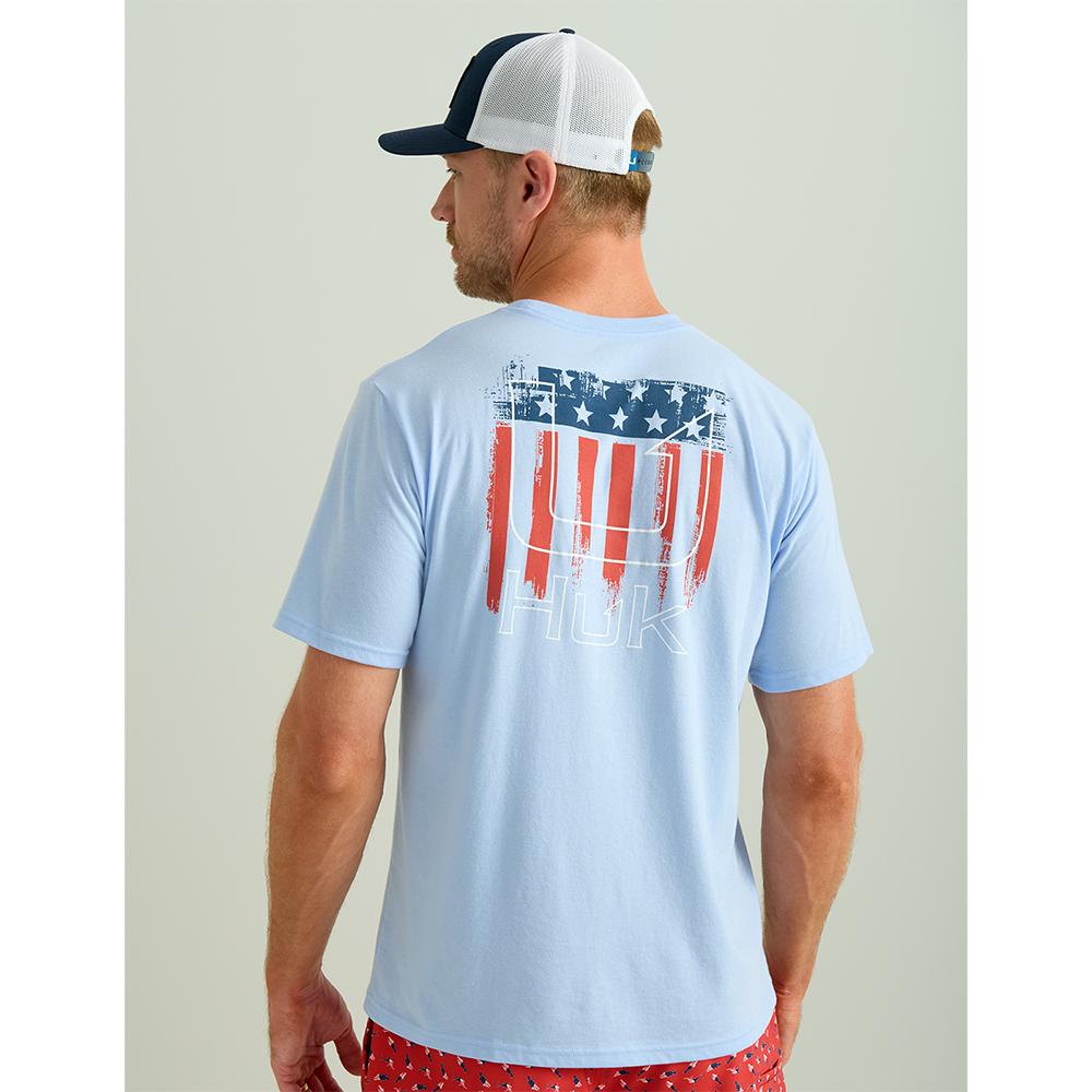 Huk Salute Short Sleeve T-Shirt Windsurfer Medium Cotton Performance Blend
