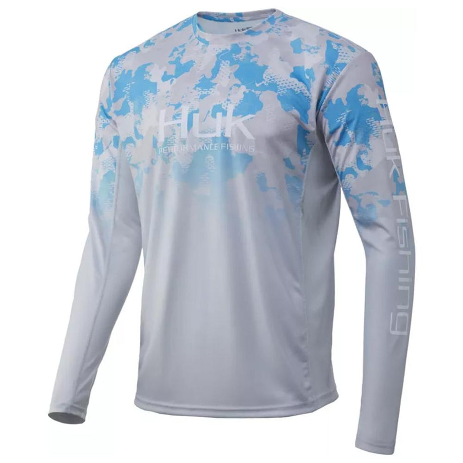 Huk Icon X KC Refraction Camo Fade Inshore Performance Shirt Small