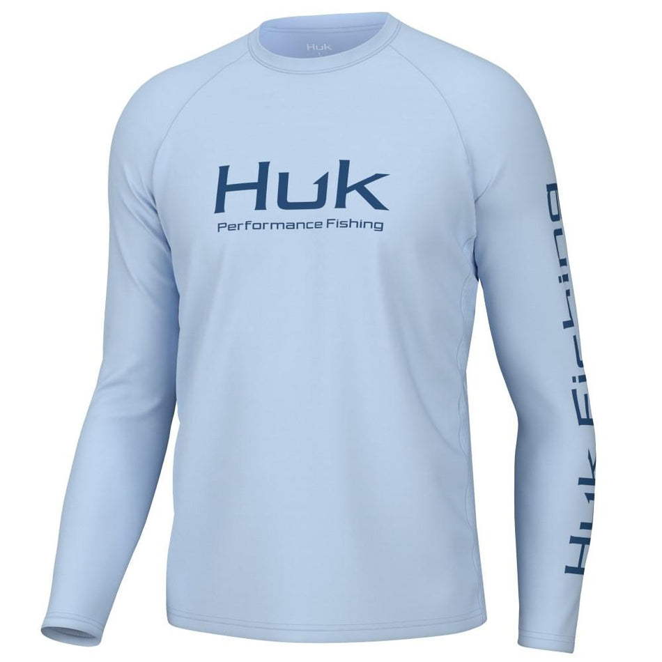 Huk Vented Pursuit Long Sleeve Performance Shirt Ice Water 2XL
