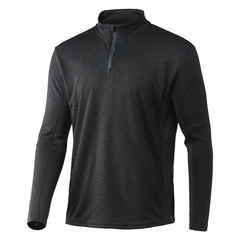 Huk Coldfront 1/4 Zip Long Sleeve Performance Shirt Volcanic Ash Heather Small