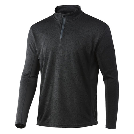 Huk Coldfront 1/4 Zip Long Sleeve Performance Shirt Volcanic Ash Heather Small
