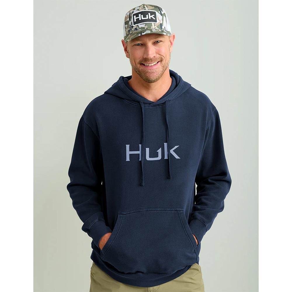 Huk Huk'd Up Logo Long Sleeve Performance Hoodie Naval Academy Medium