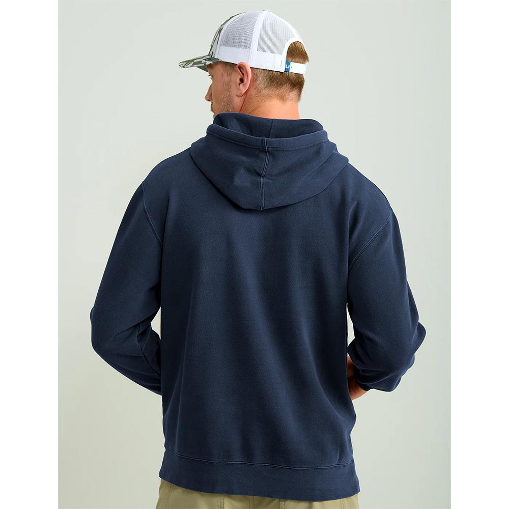 Huk Huk'd Up Logo Long Sleeve Hoodie Naval Academy Small