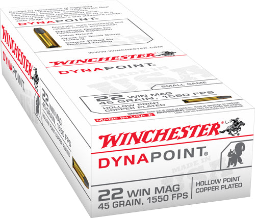 Winchester .22 Mag Dynapoint 45gr CPHP Ammo