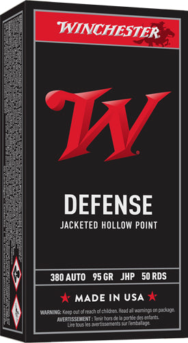 Winchester USA380JHP USA Jacketed Hollow Point JHP 95 Grain .380 ACP/Auto