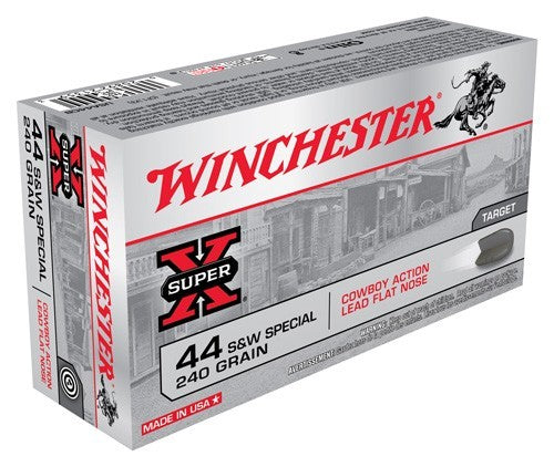 Winchester USA44CB USA Super X Cowboy Action Lead Flat Nose  240 Grain .44 S&W Special