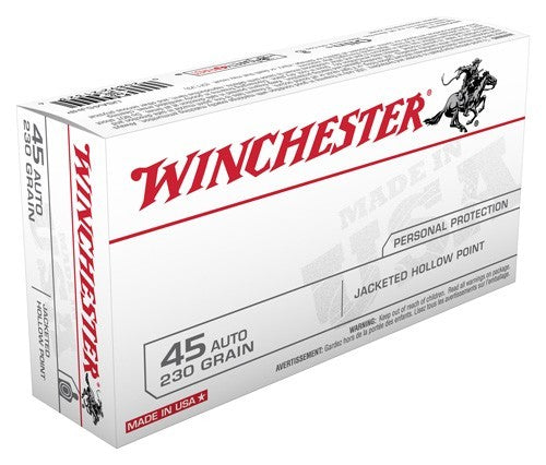 Winchester USA45JHP USA Jacketed Hollow Point JHP 230 Grain .45 ACP/Auto