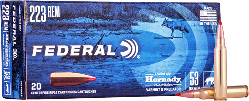 Federal  .223 Remington 53gr Hornady V-Max Polymer Tip Ammo