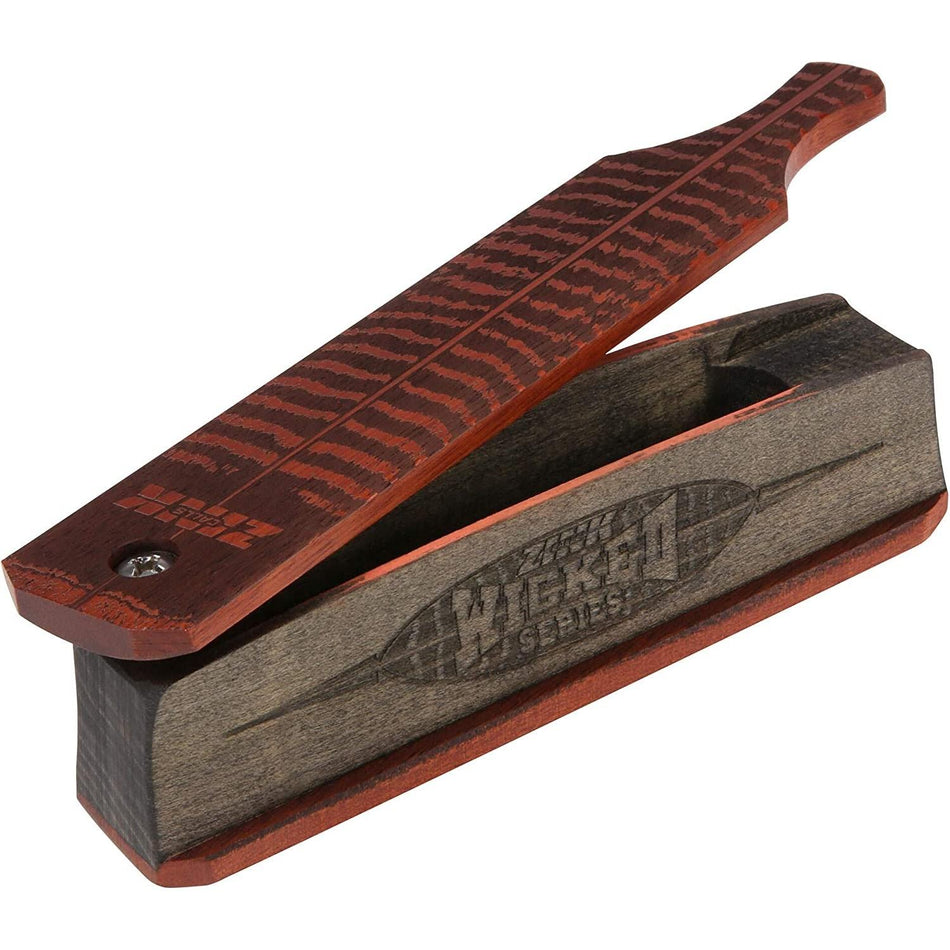 Zink Wicked Series Double-Sided Turkey Box Call Poplar and Bloodwood