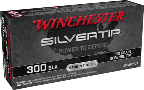 Winchester W300ST Silvertip Defense Tip  150 Grain .300 AAC Blackout