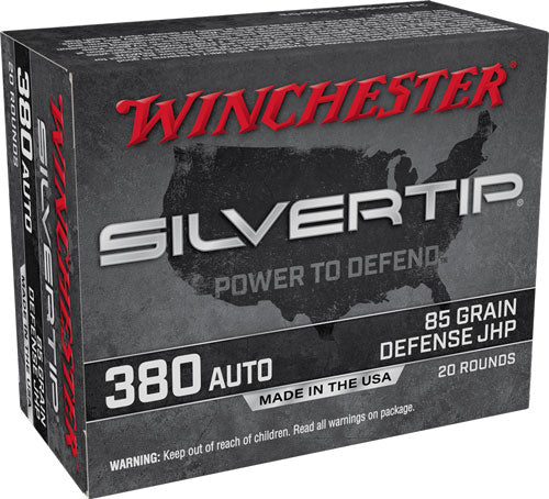 Winchester W380ST Silvertip Defense Silvertip Jacket Hollow Point  85 Grain .380 ACP/Auto