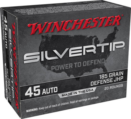 Winchester W45AST Silvertip Silvertip Jacket Hollow Point  185 Grain .45 ACP/Auto