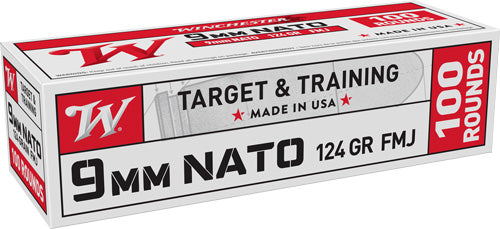 Winchester USA WHITE BOX Target & Training 9mm Luger / Parabellum 124 gr FMJ ammo