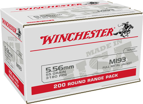 Winchester USA White Box M193 5.56x45mm NATO 55 gr FMJ ammo