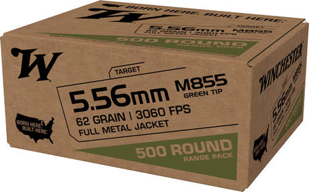 Winchester M855 Green Tip Range Pack 5.56x45mm NATO 62 gr FMJ ammo