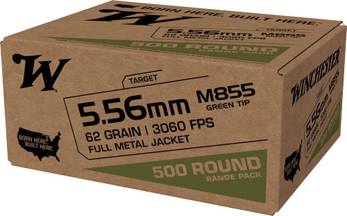 Winchester M855 Green Tip Range Pack 5.56x45mm NATO 62 gr FMJ ammo